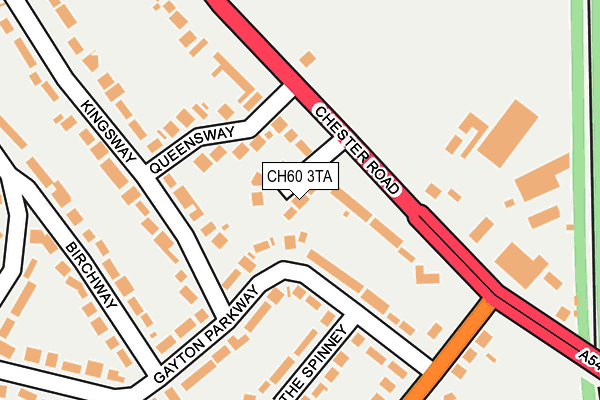 CH60 3TA map - OS OpenMap – Local (Ordnance Survey)