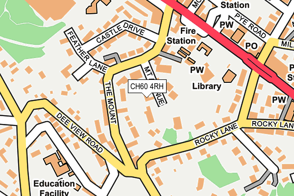 CH60 4RH map - OS OpenMap – Local (Ordnance Survey)
