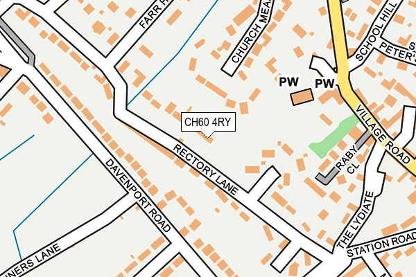CH60 4RY map - OS OpenMap – Local (Ordnance Survey)