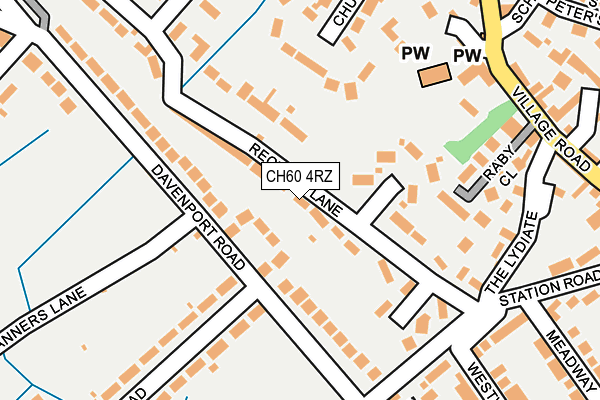 CH60 4RZ map - OS OpenMap – Local (Ordnance Survey)
