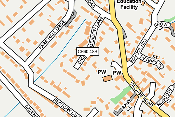 CH60 4SB map - OS OpenMap – Local (Ordnance Survey)