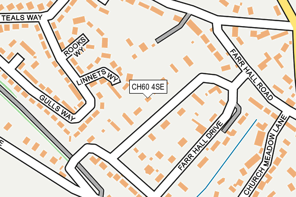 CH60 4SE map - OS OpenMap – Local (Ordnance Survey)