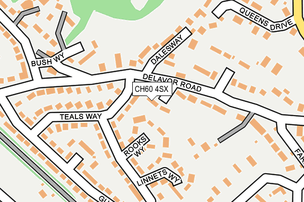 CH60 4SX map - OS OpenMap – Local (Ordnance Survey)