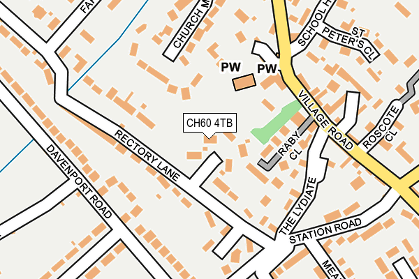 CH60 4TB map - OS OpenMap – Local (Ordnance Survey)