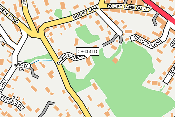 CH60 4TD map - OS OpenMap – Local (Ordnance Survey)