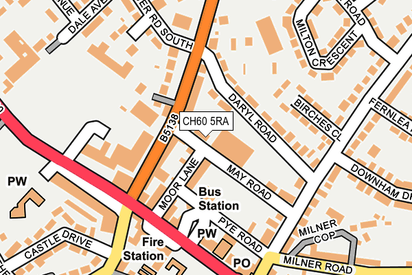 CH60 5RA map - OS OpenMap – Local (Ordnance Survey)