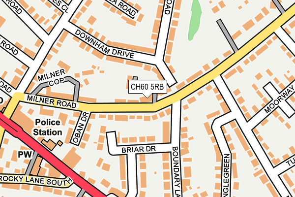 CH60 5RB map - OS OpenMap – Local (Ordnance Survey)