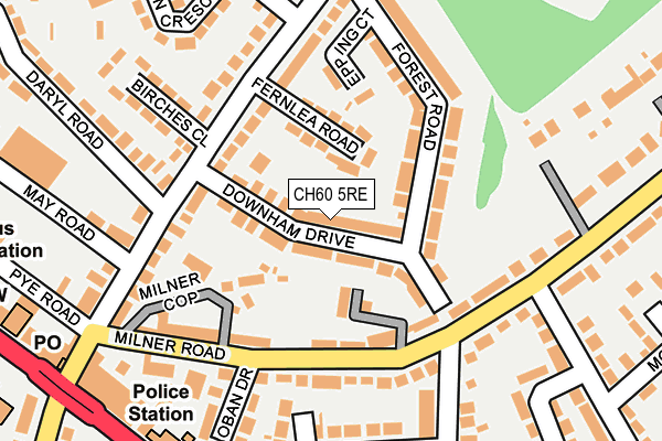 CH60 5RE map - OS OpenMap – Local (Ordnance Survey)