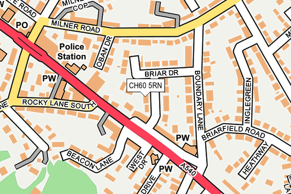 CH60 5RN map - OS OpenMap – Local (Ordnance Survey)