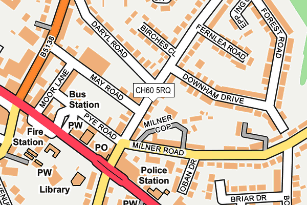 CH60 5RQ map - OS OpenMap – Local (Ordnance Survey)