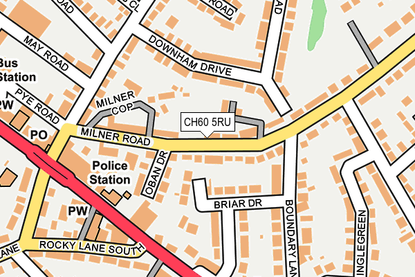 CH60 5RU map - OS OpenMap – Local (Ordnance Survey)