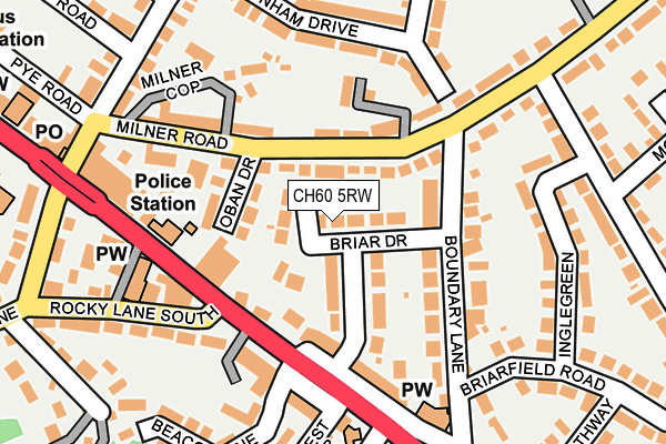 CH60 5RW map - OS OpenMap – Local (Ordnance Survey)