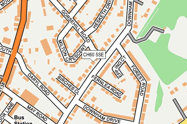 CH60 5SE map - OS OpenMap – Local (Ordnance Survey)