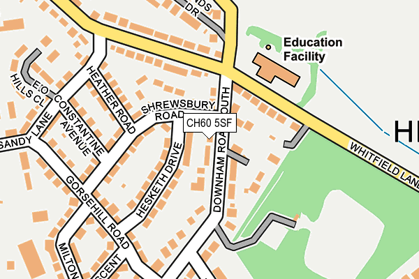 CH60 5SF map - OS OpenMap – Local (Ordnance Survey)