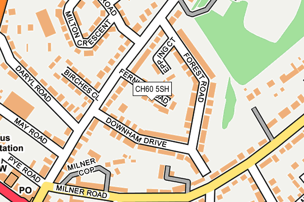 CH60 5SH map - OS OpenMap – Local (Ordnance Survey)