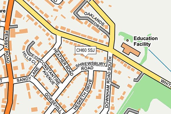 CH60 5SJ map - OS OpenMap – Local (Ordnance Survey)