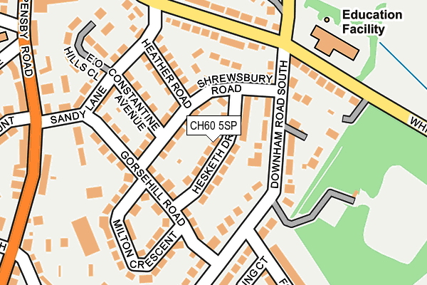 CH60 5SP map - OS OpenMap – Local (Ordnance Survey)