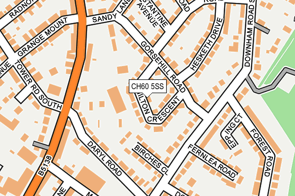 CH60 5SS map - OS OpenMap – Local (Ordnance Survey)