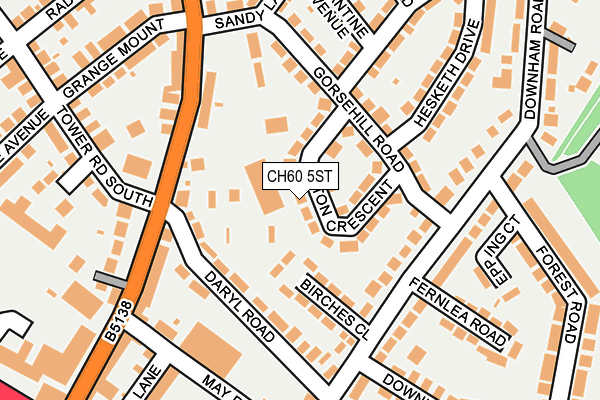 CH60 5ST map - OS OpenMap – Local (Ordnance Survey)