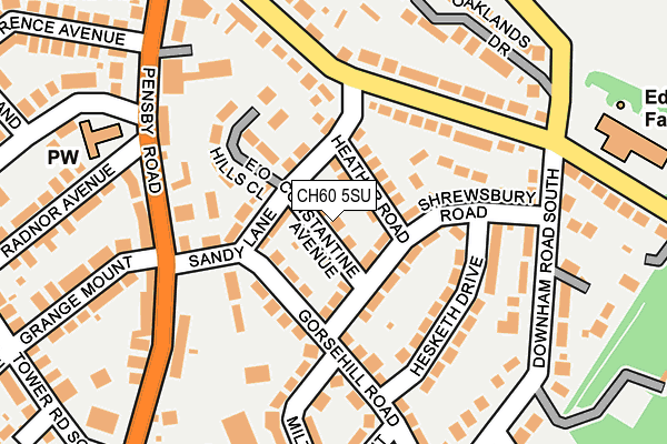 CH60 5SU map - OS OpenMap – Local (Ordnance Survey)