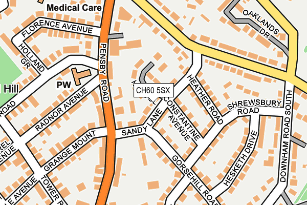 CH60 5SX map - OS OpenMap – Local (Ordnance Survey)