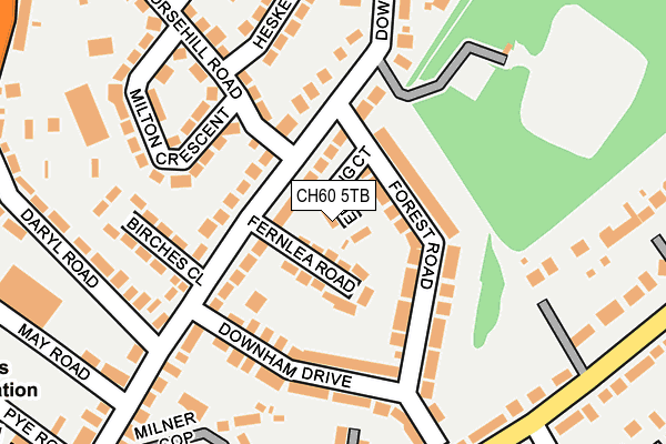 CH60 5TB map - OS OpenMap – Local (Ordnance Survey)