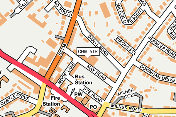 CH60 5TR map - OS OpenMap – Local (Ordnance Survey)