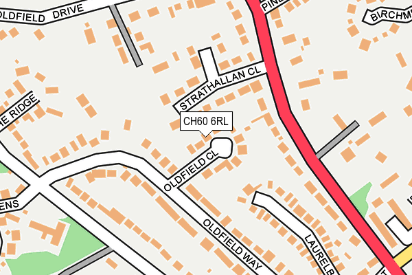 CH60 6RL map - OS OpenMap – Local (Ordnance Survey)