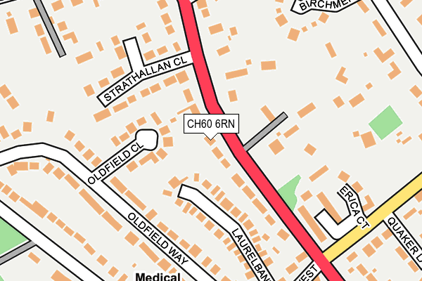 CH60 6RN map - OS OpenMap – Local (Ordnance Survey)