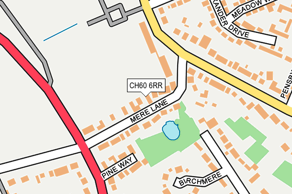 CH60 6RR map - OS OpenMap – Local (Ordnance Survey)