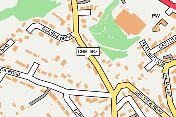 CH60 6RX map - OS OpenMap – Local (Ordnance Survey)