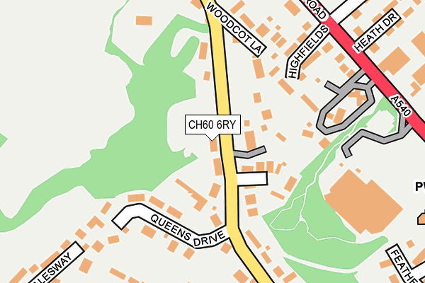 CH60 6RY map - OS OpenMap – Local (Ordnance Survey)