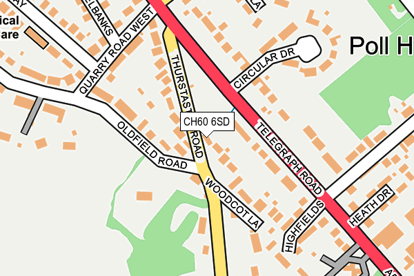 CH60 6SD map - OS OpenMap – Local (Ordnance Survey)