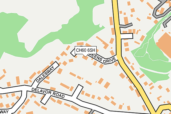 CH60 6SH map - OS OpenMap – Local (Ordnance Survey)