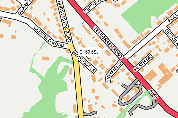 CH60 6SJ map - OS OpenMap – Local (Ordnance Survey)