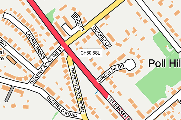 CH60 6SL map - OS OpenMap – Local (Ordnance Survey)