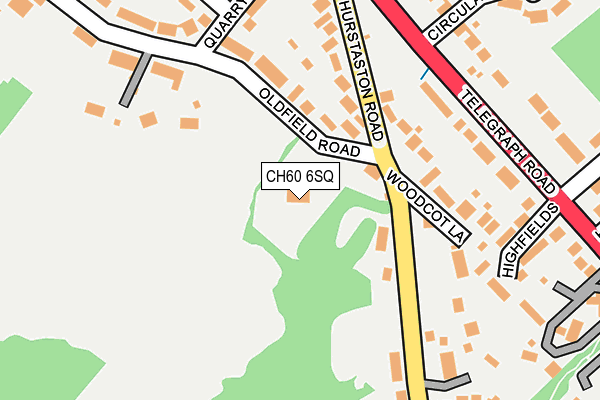 CH60 6SQ map - OS OpenMap – Local (Ordnance Survey)