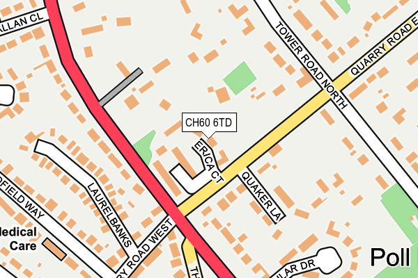 CH60 6TD map - OS OpenMap – Local (Ordnance Survey)