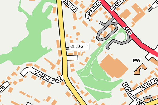 CH60 6TF map - OS OpenMap – Local (Ordnance Survey)