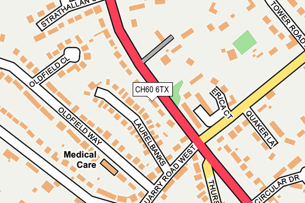 CH60 6TX map - OS OpenMap – Local (Ordnance Survey)