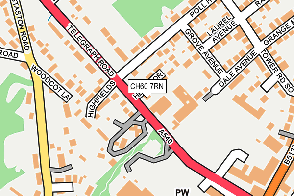 CH60 7RN map - OS OpenMap – Local (Ordnance Survey)