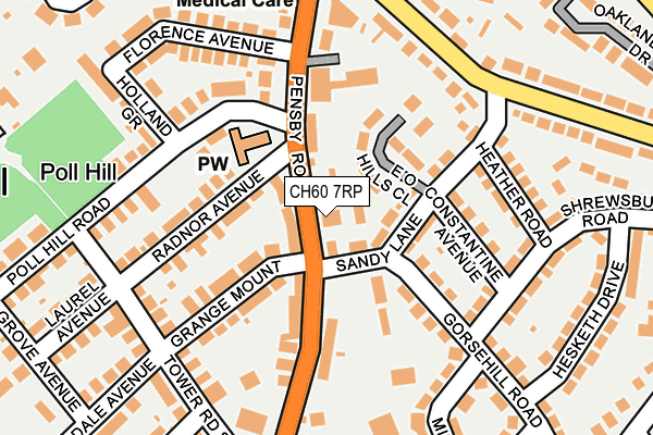 CH60 7RP map - OS OpenMap – Local (Ordnance Survey)