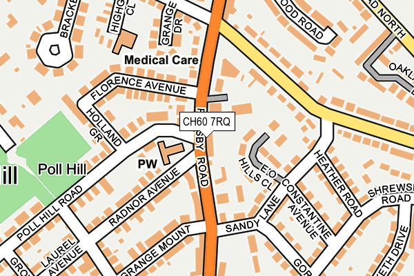 CH60 7RQ map - OS OpenMap – Local (Ordnance Survey)