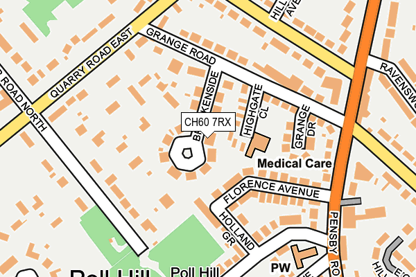CH60 7RX map - OS OpenMap – Local (Ordnance Survey)