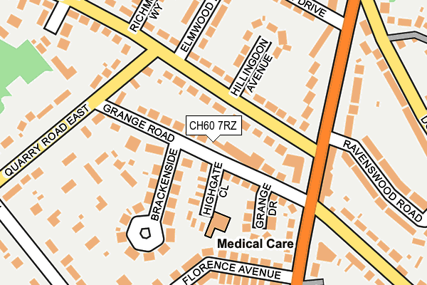 CH60 7RZ map - OS OpenMap – Local (Ordnance Survey)