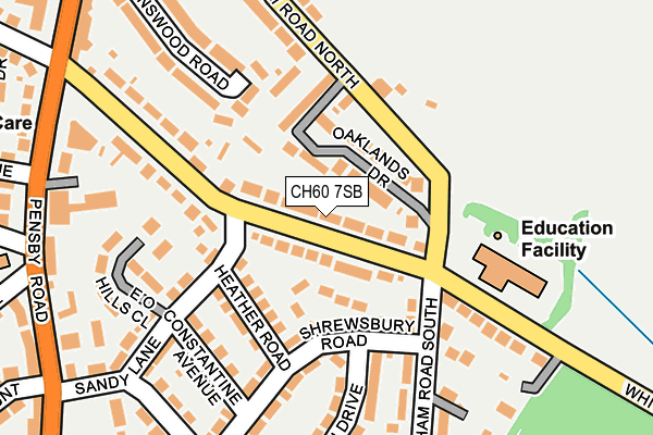 CH60 7SB map - OS OpenMap – Local (Ordnance Survey)