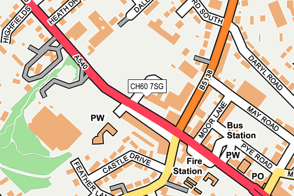 CH60 7SG map - OS OpenMap – Local (Ordnance Survey)