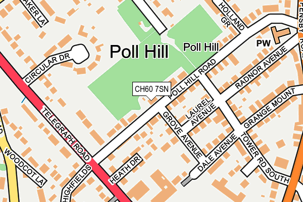 CH60 7SN map - OS OpenMap – Local (Ordnance Survey)