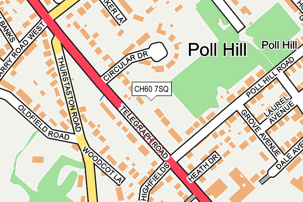 CH60 7SQ map - OS OpenMap – Local (Ordnance Survey)