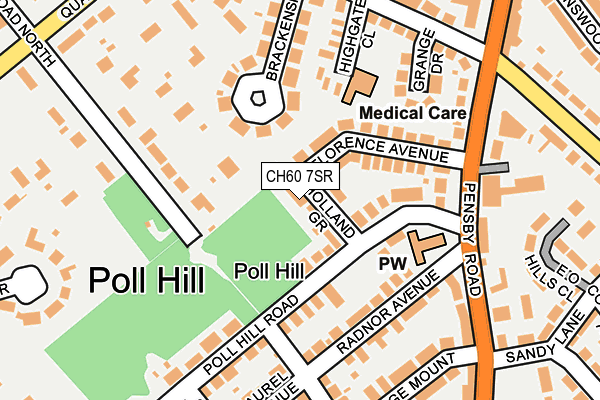 CH60 7SR map - OS OpenMap – Local (Ordnance Survey)